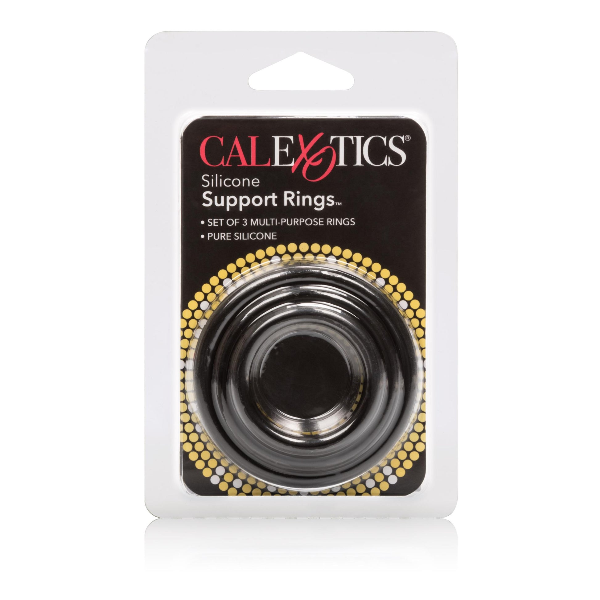 Silicone Support Rings - Black | 716770062475 | Available at EroticWarehouse.com