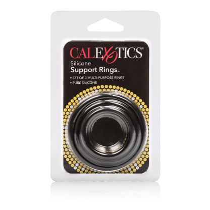 Silicone Support Rings - Black | 716770062475 | Available at EroticWarehouse.com