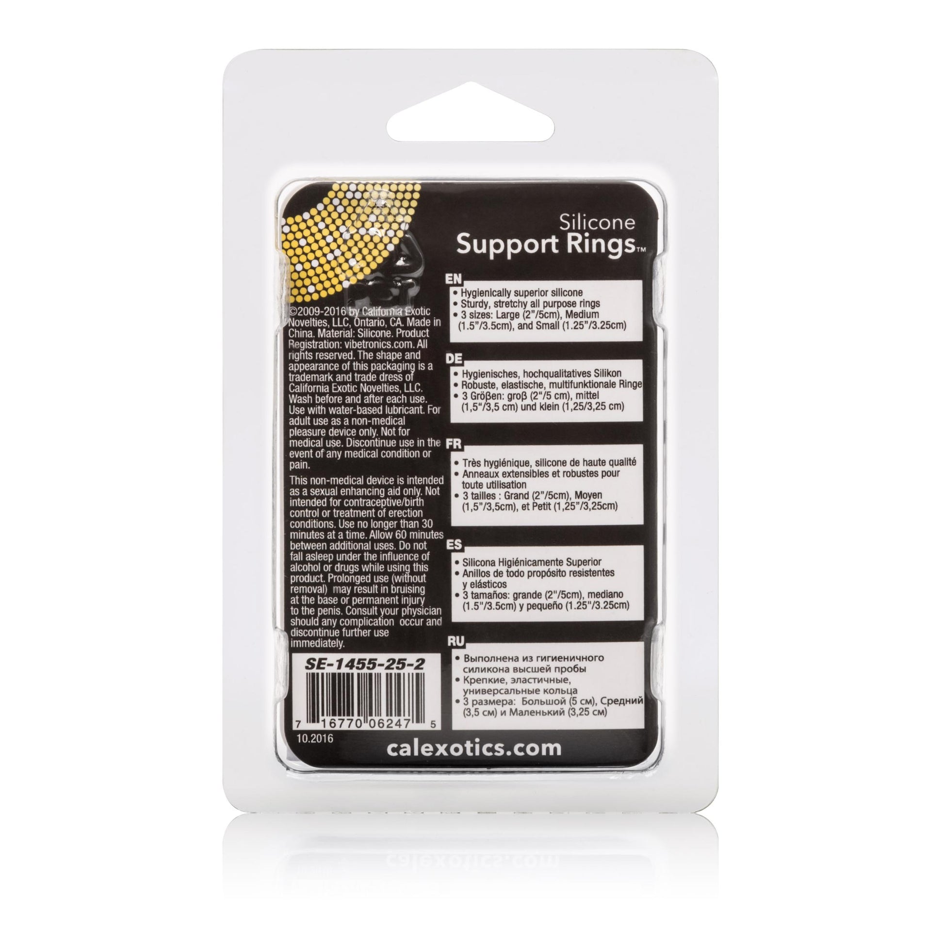 Silicone Support Rings - Black | 716770062475 | Available at EroticWarehouse.com