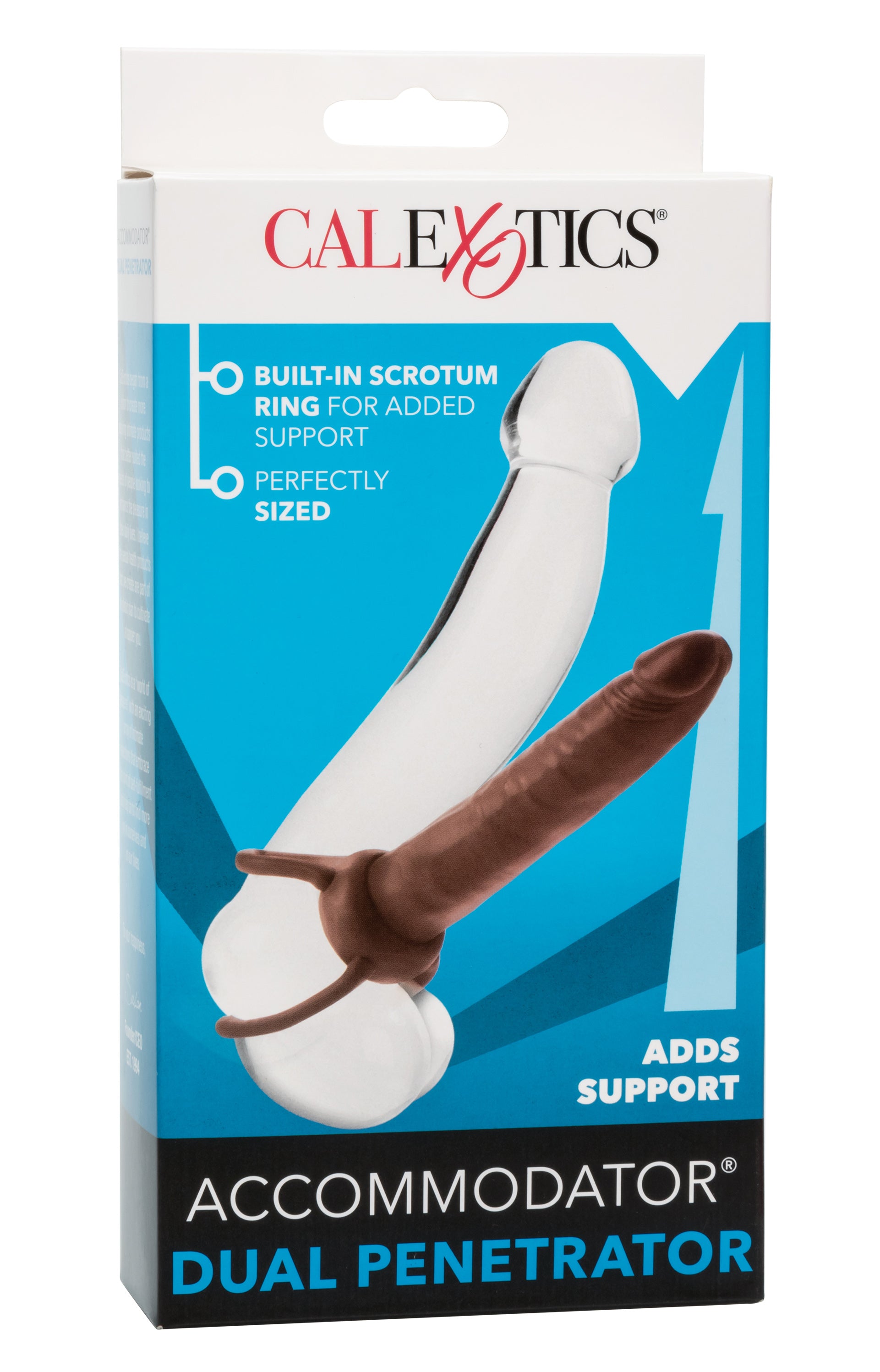 Accommodator Dual Penetrator - Brown | 716770101839 | Available at EroticWarehouse.com