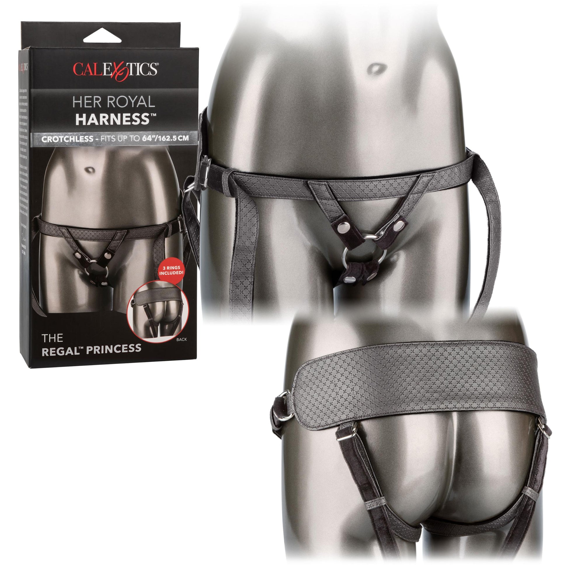 Her Royal Harness the Regal Princess - Pewter | 716770094803 | Available at EroticWarehouse.com