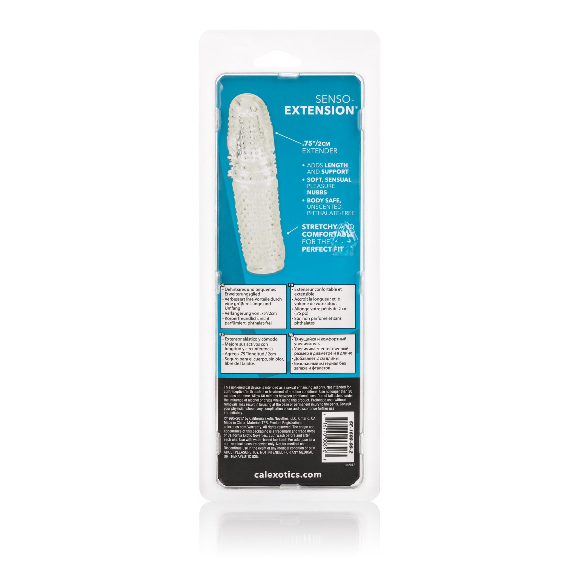 Senso Extension - Clear | 716770006967 | Available at EroticWarehouse.com