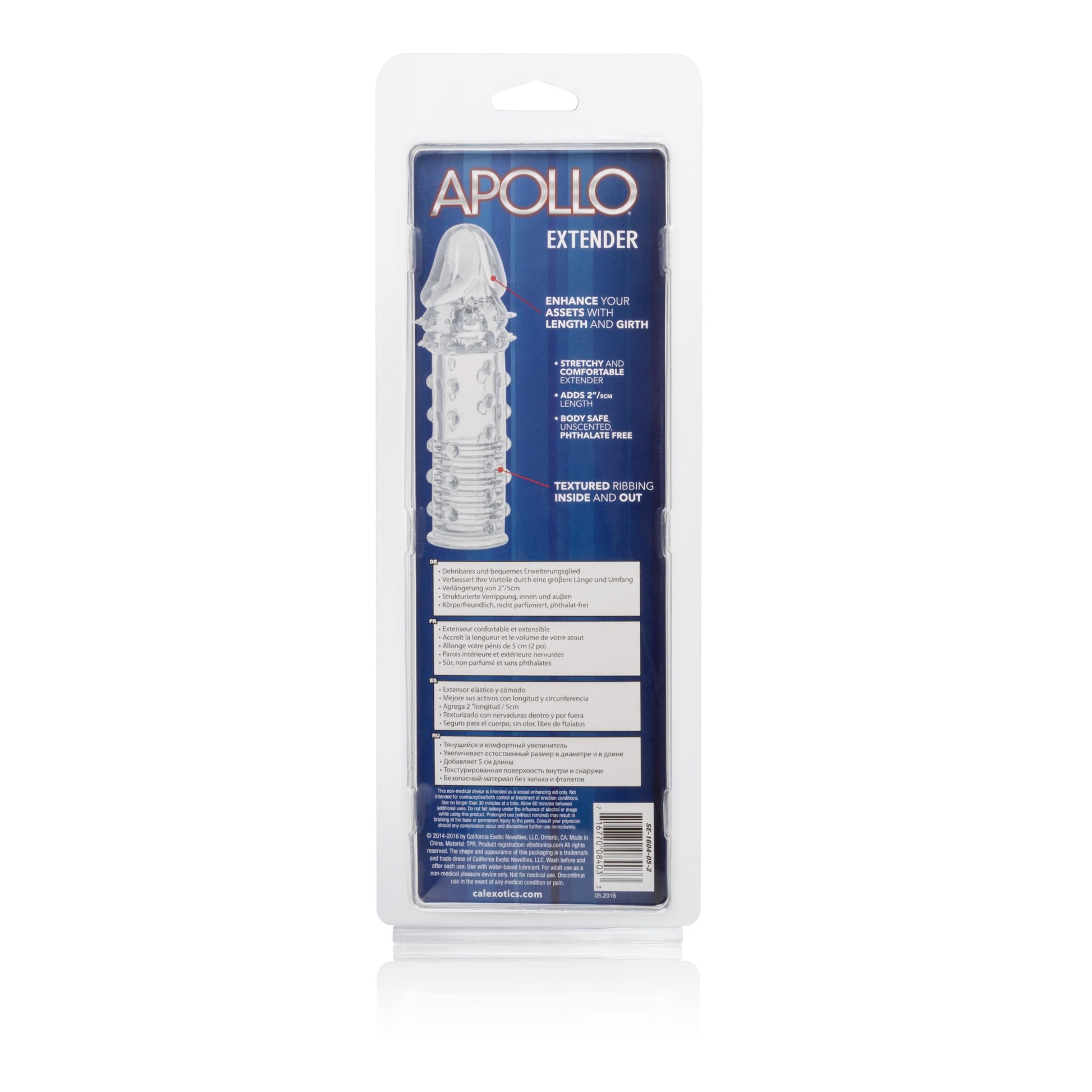 Apollo Extender - Clear | 716770084033 | Available at EroticWarehouse.com