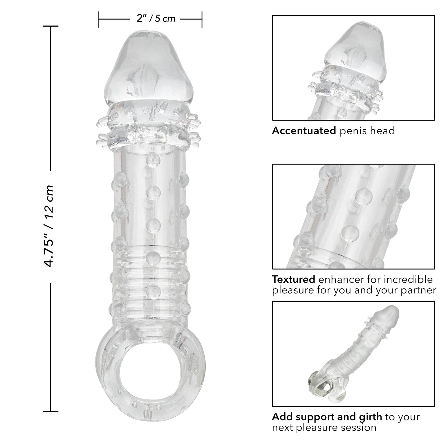 Ultimate Stud Extender - Clear | 716770094476 | Available at EroticWarehouse.com