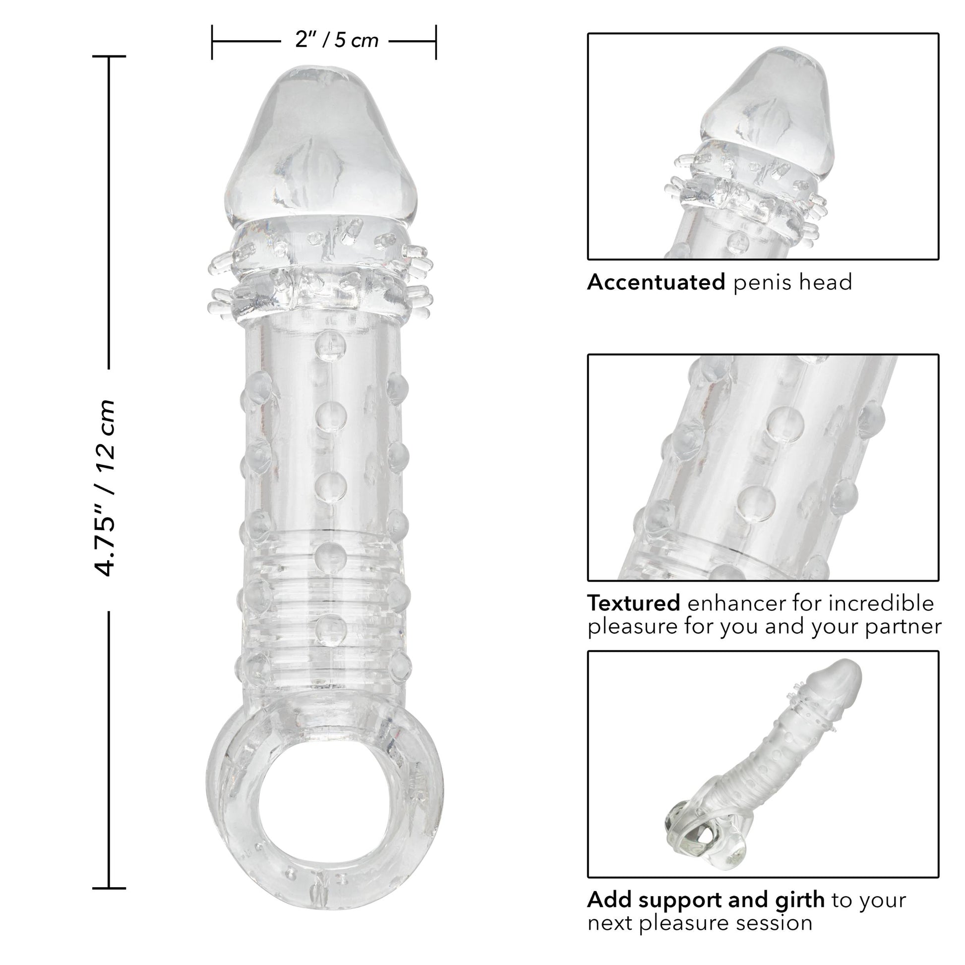 Ultimate Stud Extender - Clear | 716770094476 | Available at EroticWarehouse.com