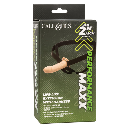 Performance Maxx Life-Like Extension With Harness - Ivory | 716770101976 | Available at EroticWarehouse.com