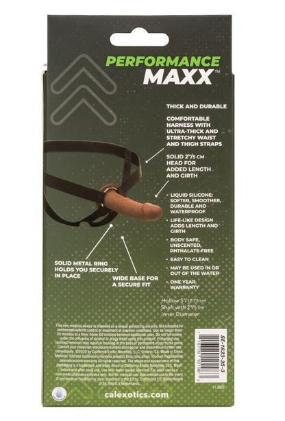 Performance Maxx Life-Like Extension With Harness - Brown | 716770101983 | Available at EroticWarehouse.com