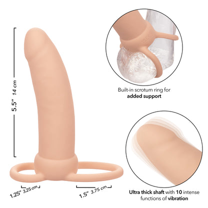 Performance Maxx Rechargeable Thick Dual Penetrator - Ivory | 716770109293 | Available at EroticWarehouse.com