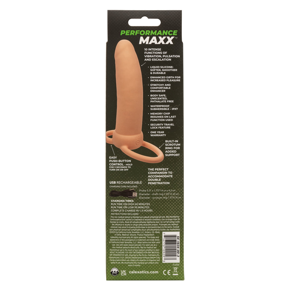 Performance Maxx Rechargeable Thick Dual Penetrator - Ivory | 716770109293 | Available at EroticWarehouse.com