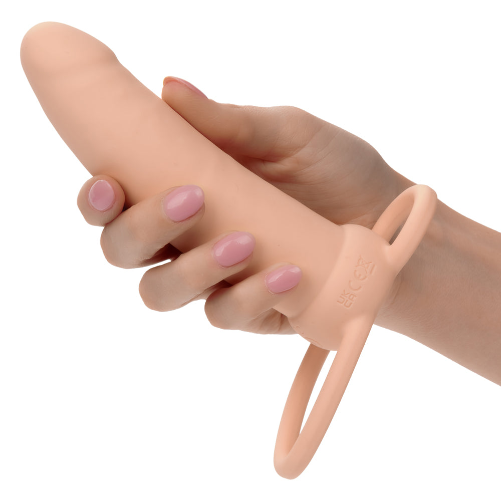 Performance Maxx Rechargeable Thick Dual Penetrator - Ivory | 716770109293 | Available at EroticWarehouse.com