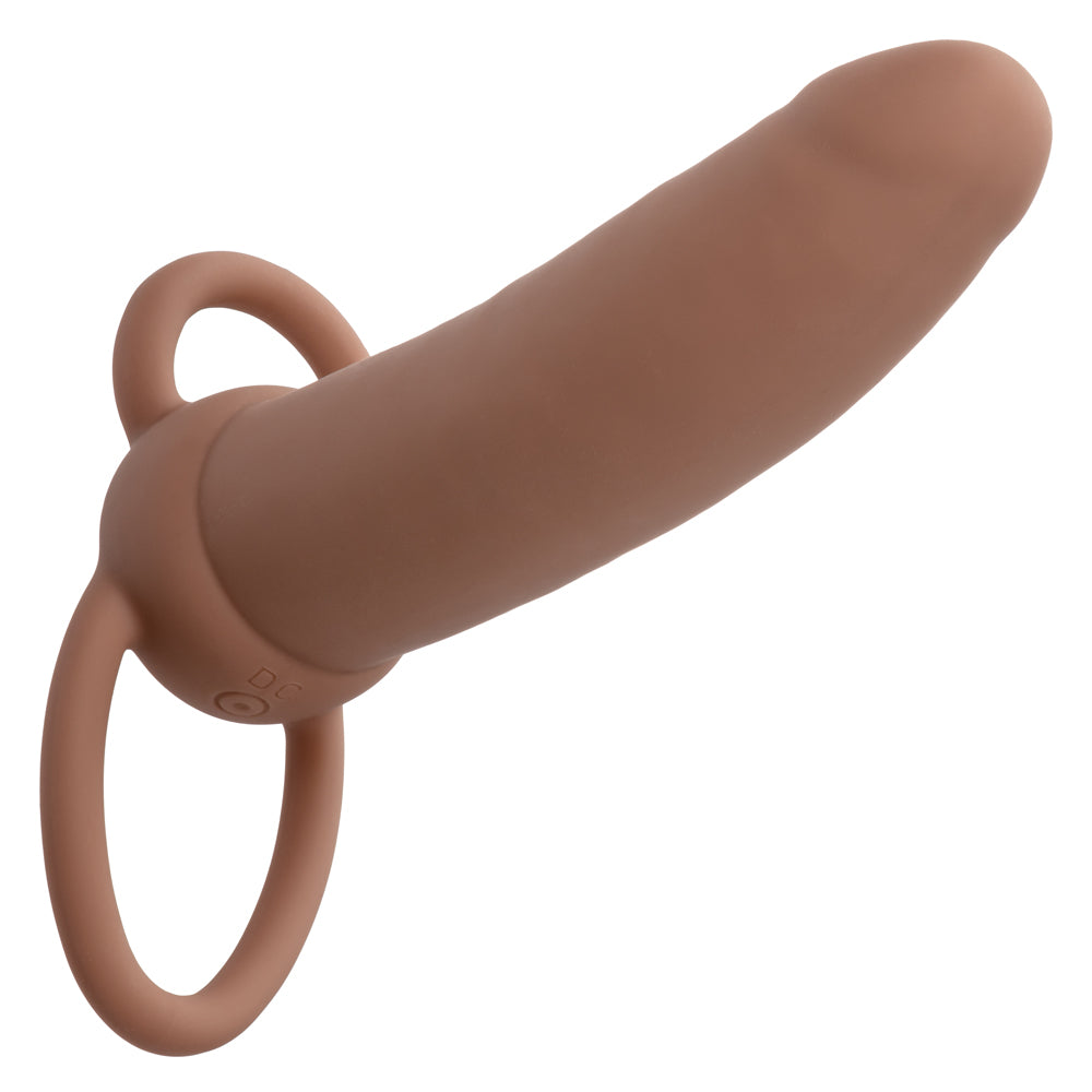 Performance Maxx Rechargeable Thick Dual Penetrator - Brown | 716770109309 | Available at EroticWarehouse.com