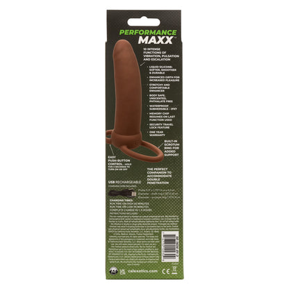 Performance Maxx Rechargeable Thick Dual Penetrator - Brown | 716770109309 | Available at EroticWarehouse.com