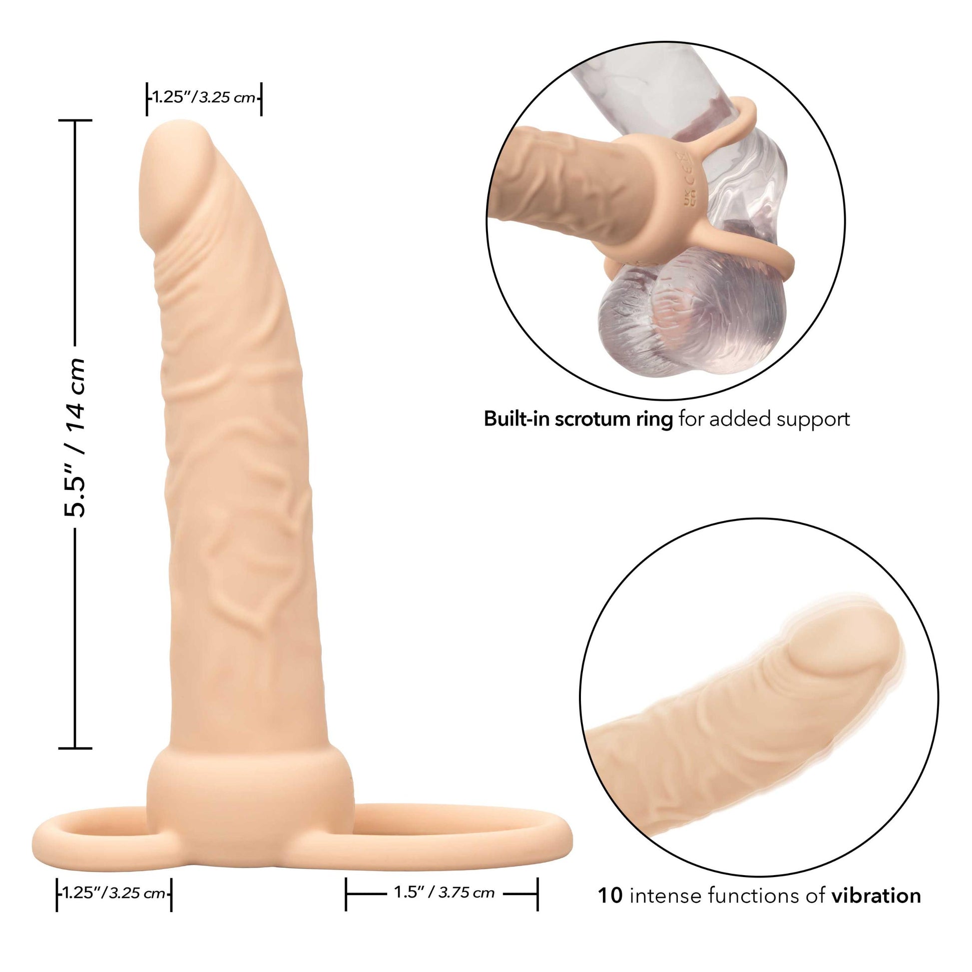 Performance Maxx Rechargeable Dual Penetrator - Ivory | 716770104885 | Available at EroticWarehouse.com