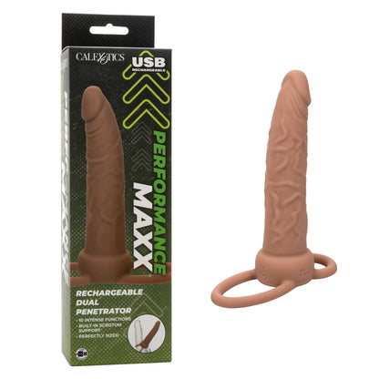 Performance Maxx Rechargeable Dual Penetrator - Brown | 716770104892 | Available at EroticWarehouse.com