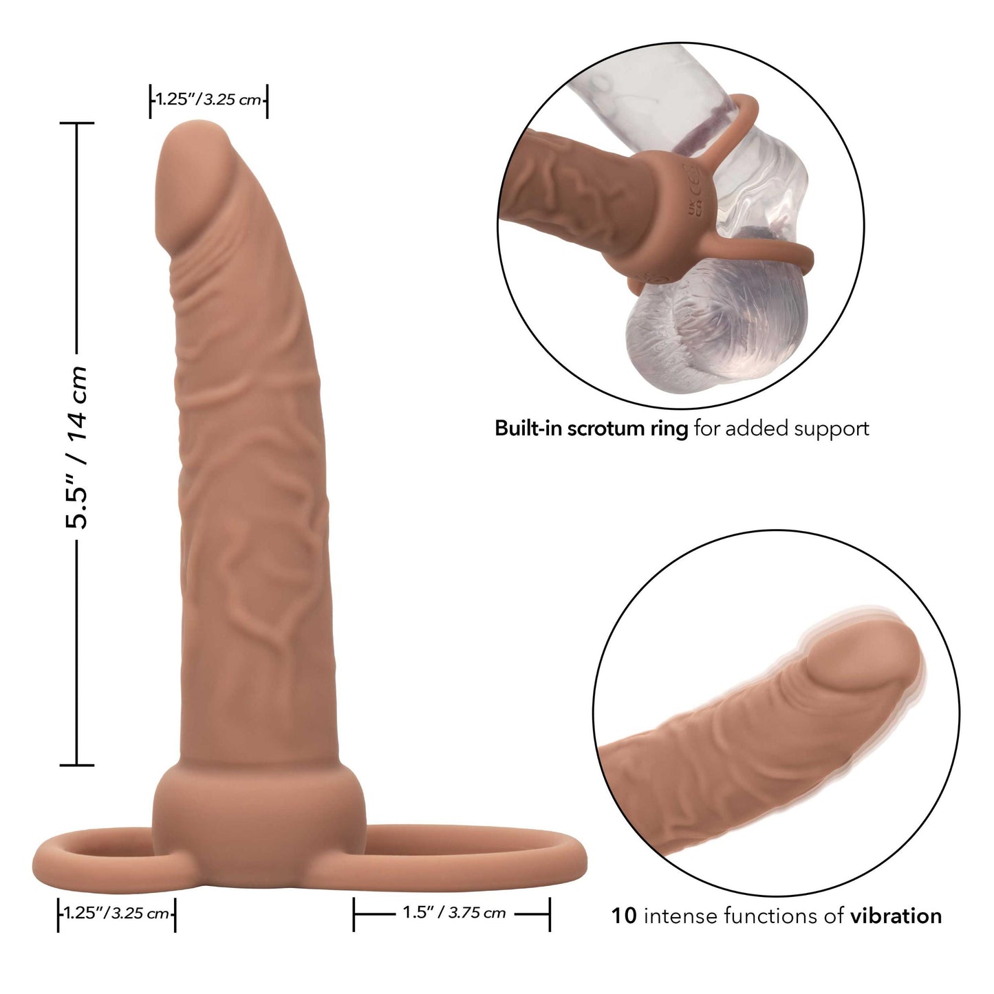 Performance Maxx Rechargeable Dual Penetrator - Brown | 716770104892 | Available at EroticWarehouse.com