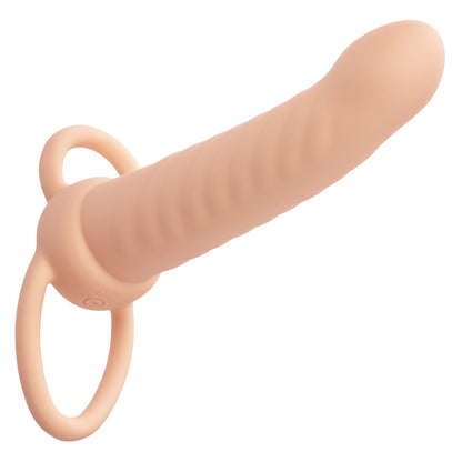 Performance Maxx Rechargeable Ribbed Dual Penetrator - Ivory | 716770109316 | Available at EroticWarehouse.com