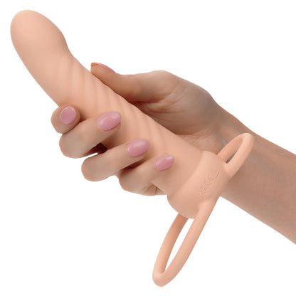 Performance Maxx Rechargeable Ribbed Dual Penetrator - Ivory | 716770109316 | Available at EroticWarehouse.com