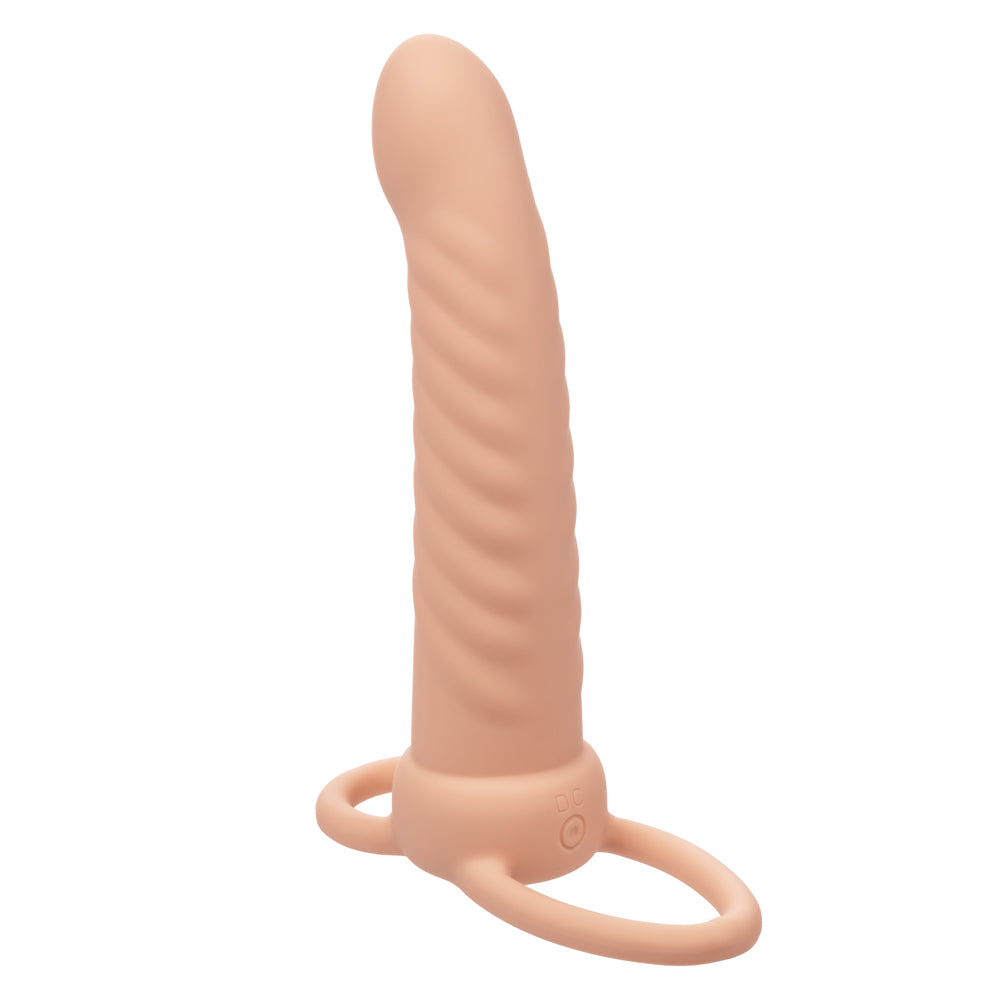 Performance Maxx Rechargeable Ribbed Dual Penetrator - Ivory | 716770109316 | Available at EroticWarehouse.com
