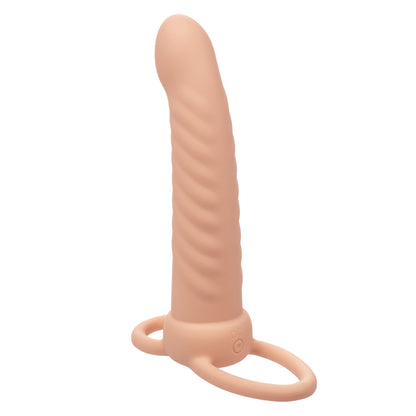 Performance Maxx Rechargeable Ribbed Dual Penetrator - Ivory | 716770109316 | Available at EroticWarehouse.com
