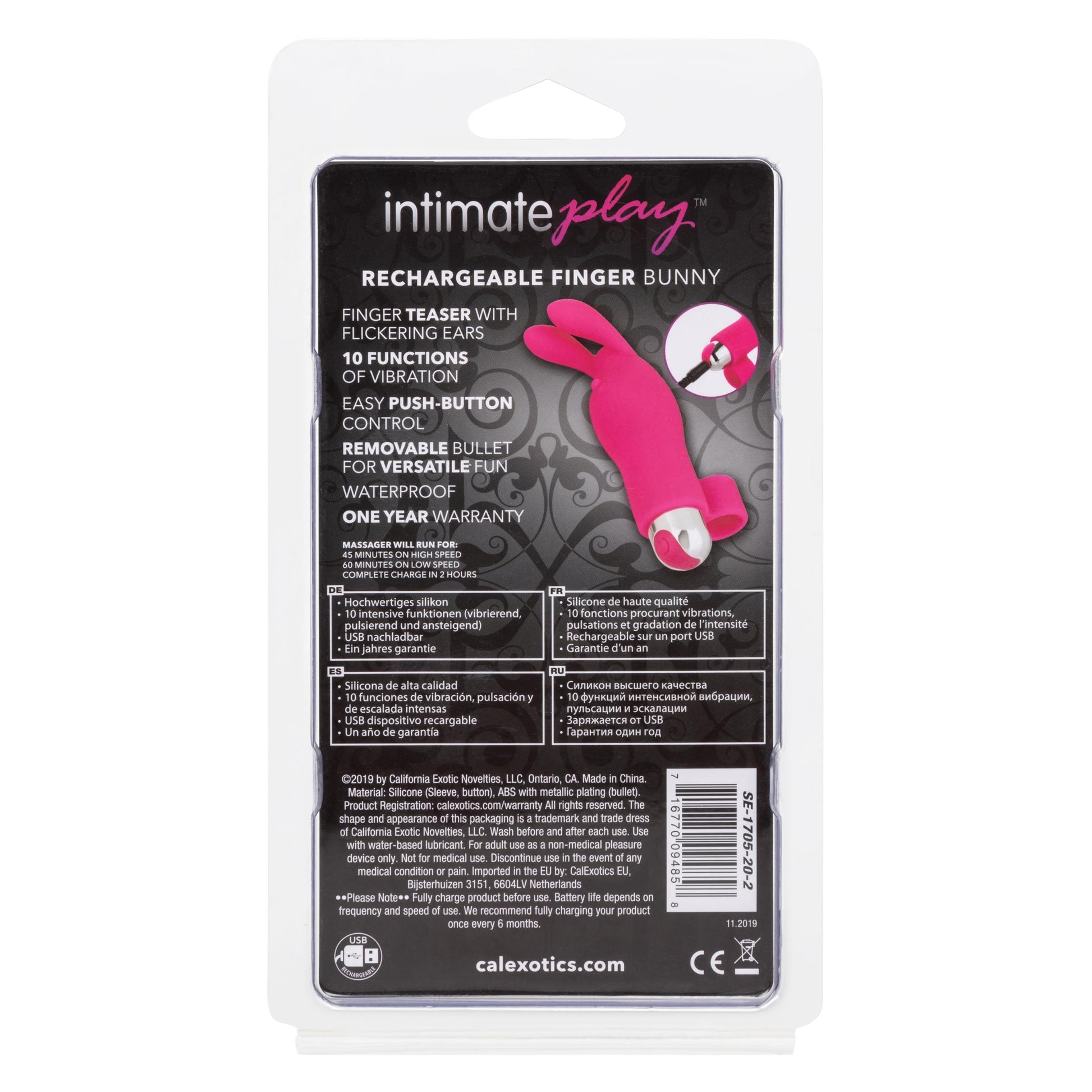 Intimate Play Rechargeable Finger Bunny | 716770094858 | Available at EroticWarehouse.com