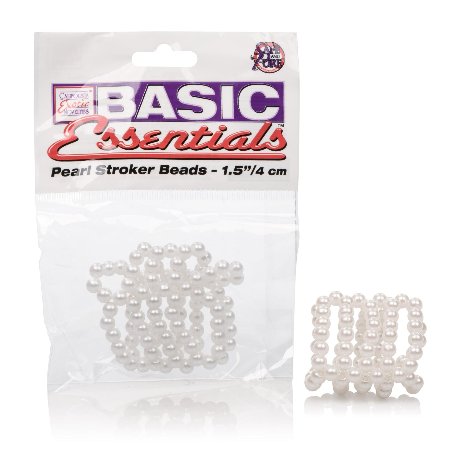 Basic Essentials Pearl Stroker Beads - Small | 716770054708 | Available at EroticWarehouse.com
