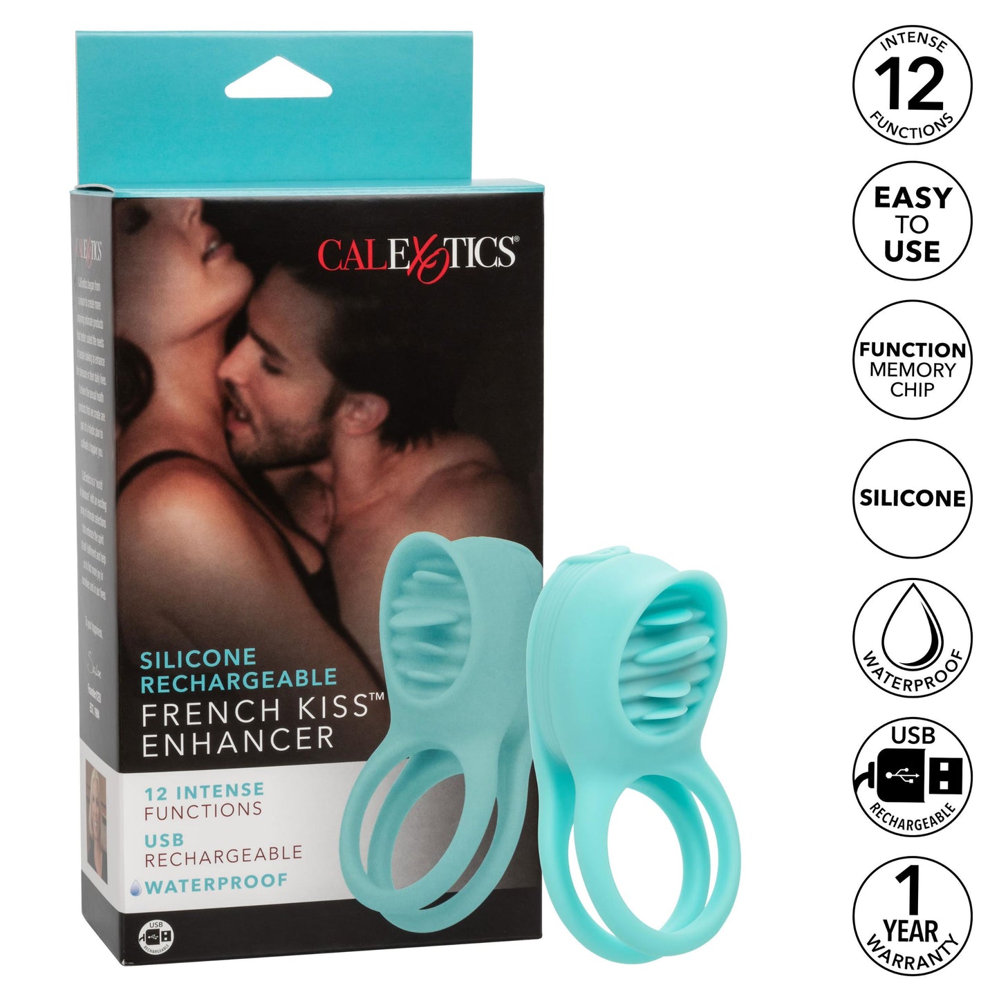 Silicone Rechargeable French Kiss Enhancer | 716770098436 | Available at EroticWarehouse.com