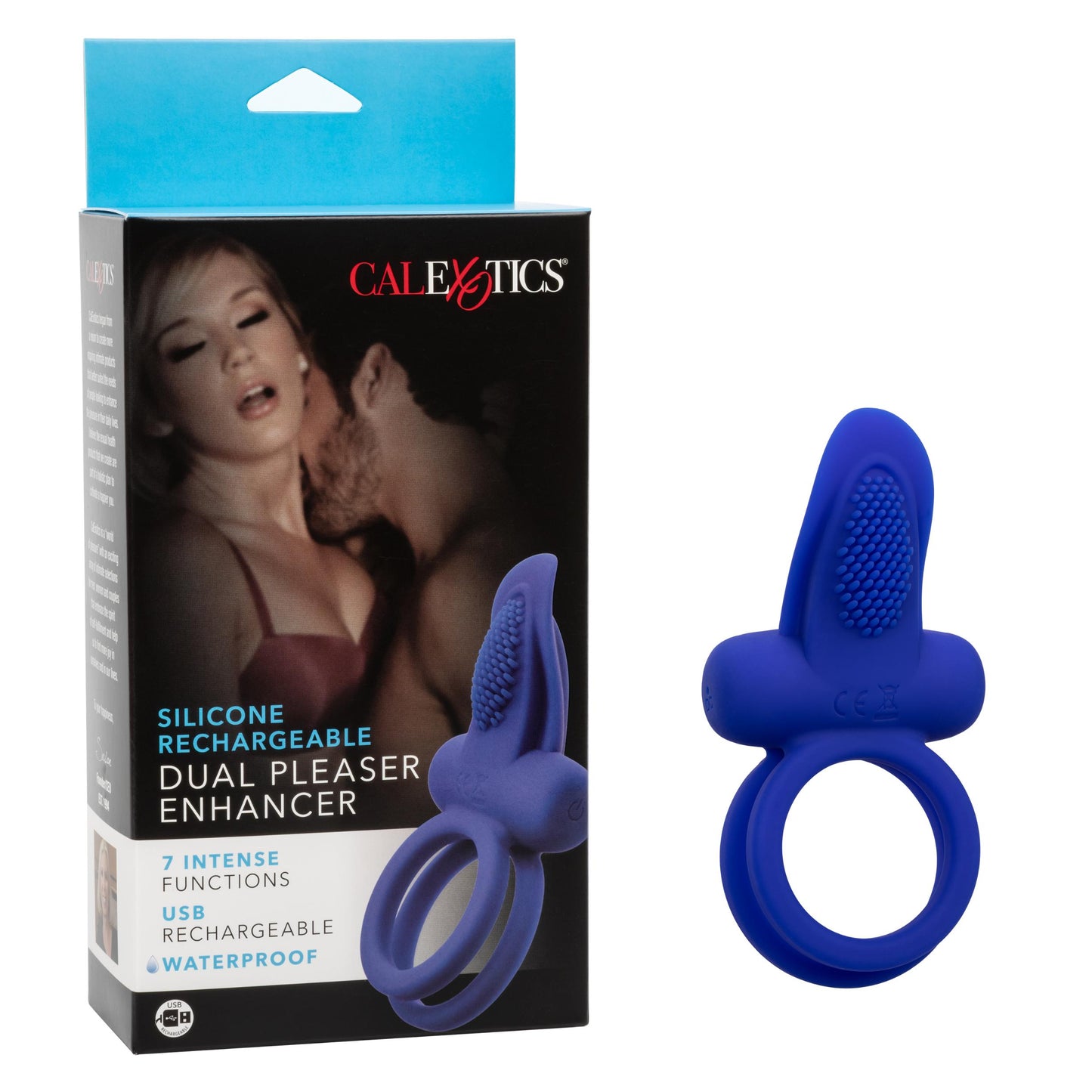 Silicone Rechargeable Dual Pleaser Enhancer | 716770095510 | Available at EroticWarehouse.com