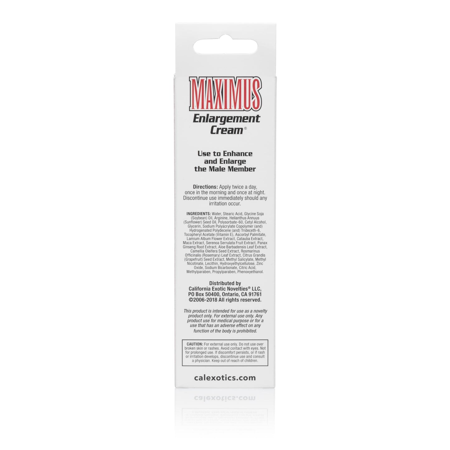 Maximus Enlargement Cream - Packaged | 716770045355 | Available at EroticWarehouse.com