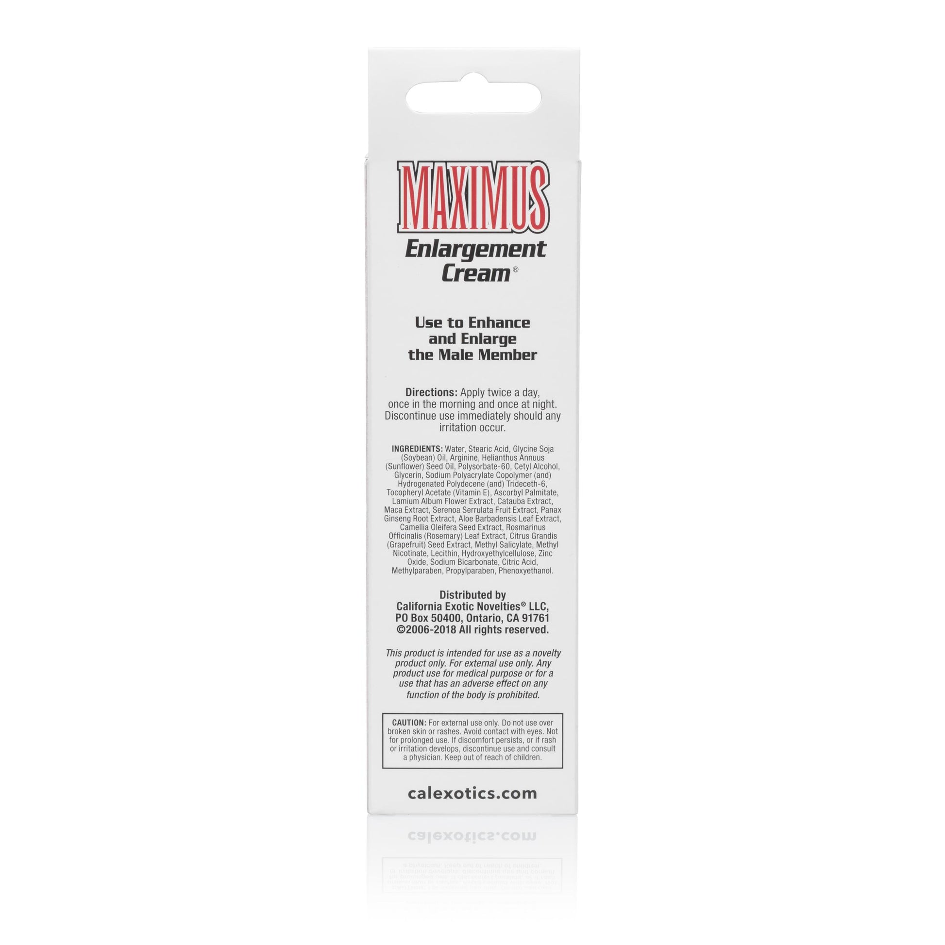 Maximus Enlargement Cream - Packaged | 716770045355 | Available at EroticWarehouse.com