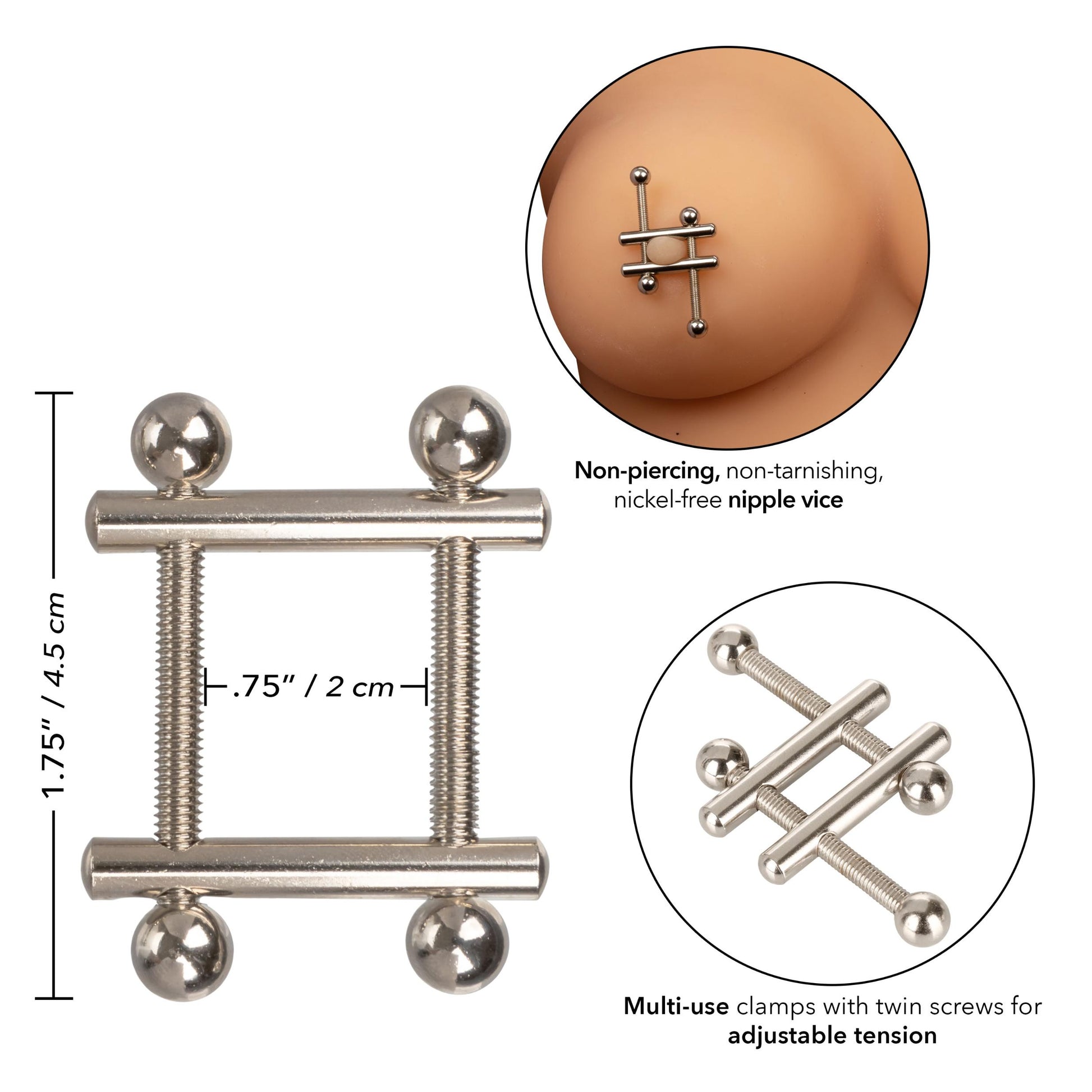 Nipple Grips Crossbar Nipple Vices | 716770097439 | Available at EroticWarehouse.com