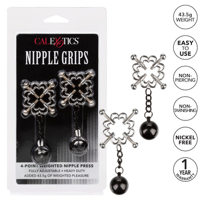 Nipple Grips 4-Point Weighted Nipple Press | 716770097446 | Available at EroticWarehouse.com