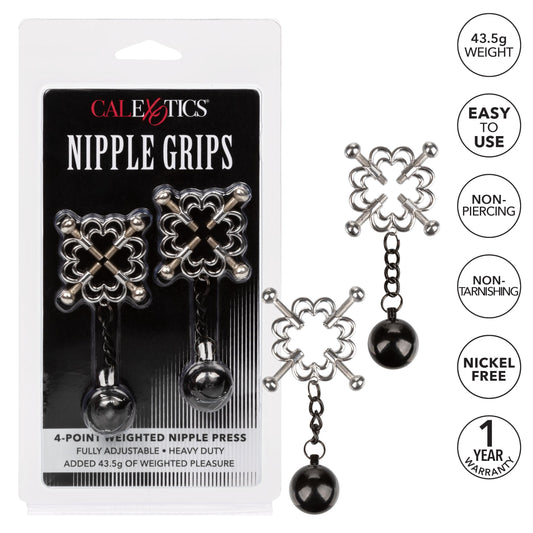 Nipple Grips 4-Point Weighted Nipple Press | 716770097446 | Available at EroticWarehouse.com