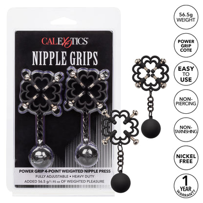 Nipple Grips Power Grip 4-Point Weighted Nipple Press | 716770100924 | Available at EroticWarehouse.com