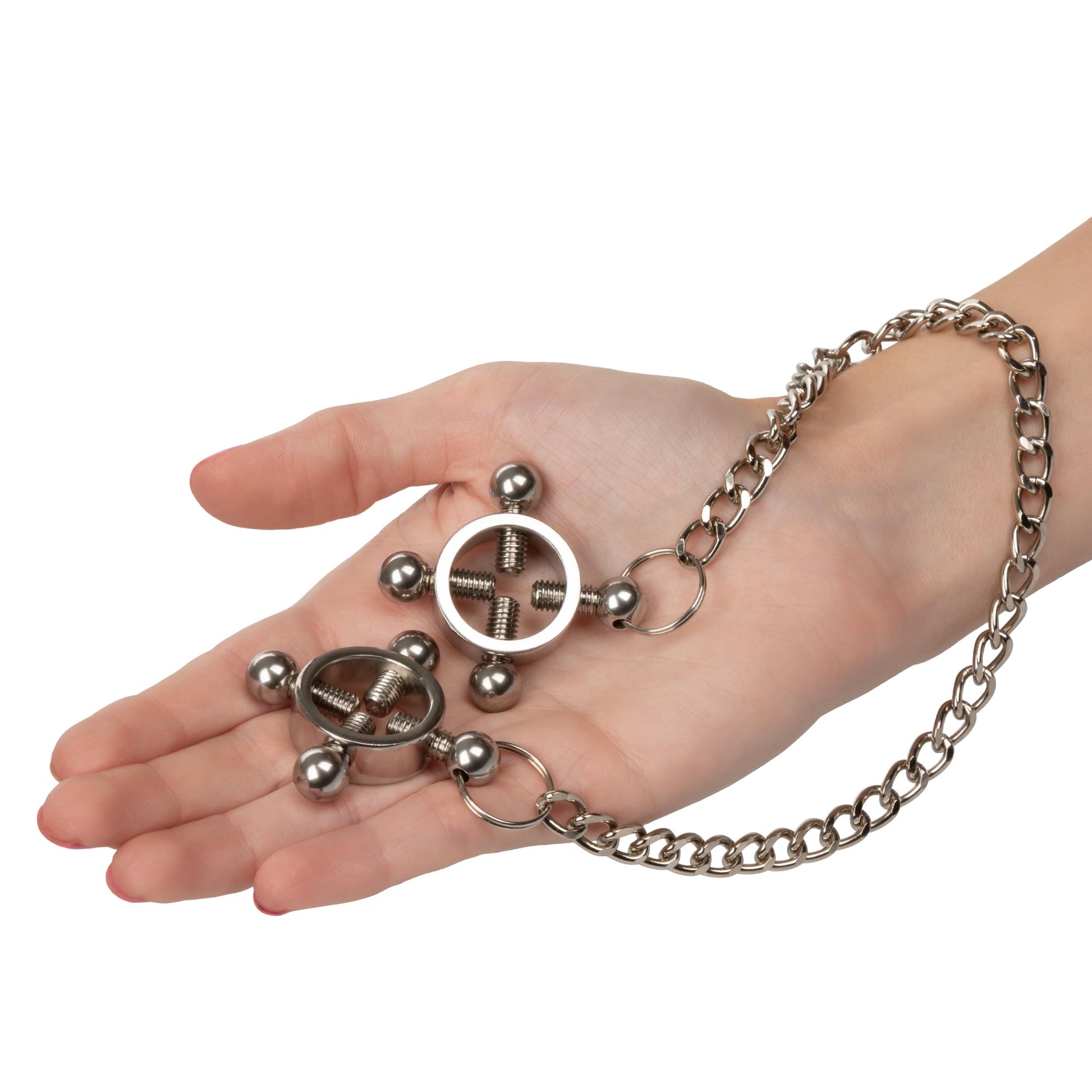 Nipple Grips 4-Point Nipple Press With Chain | 716770099303 | Available at EroticWarehouse.com