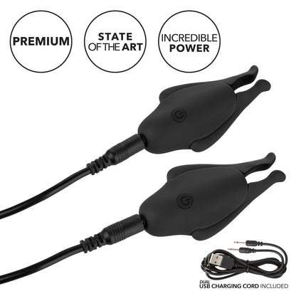 Nipple Play Rechargeable Nipplettes - Black | 716770095930 | Available at EroticWarehouse.com