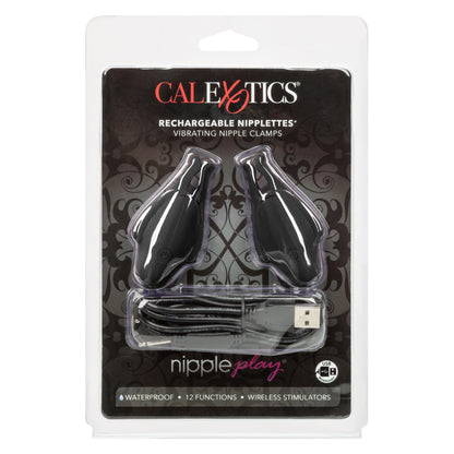 Nipple Play Rechargeable Nipplettes - Black | 716770095930 | Available at EroticWarehouse.com