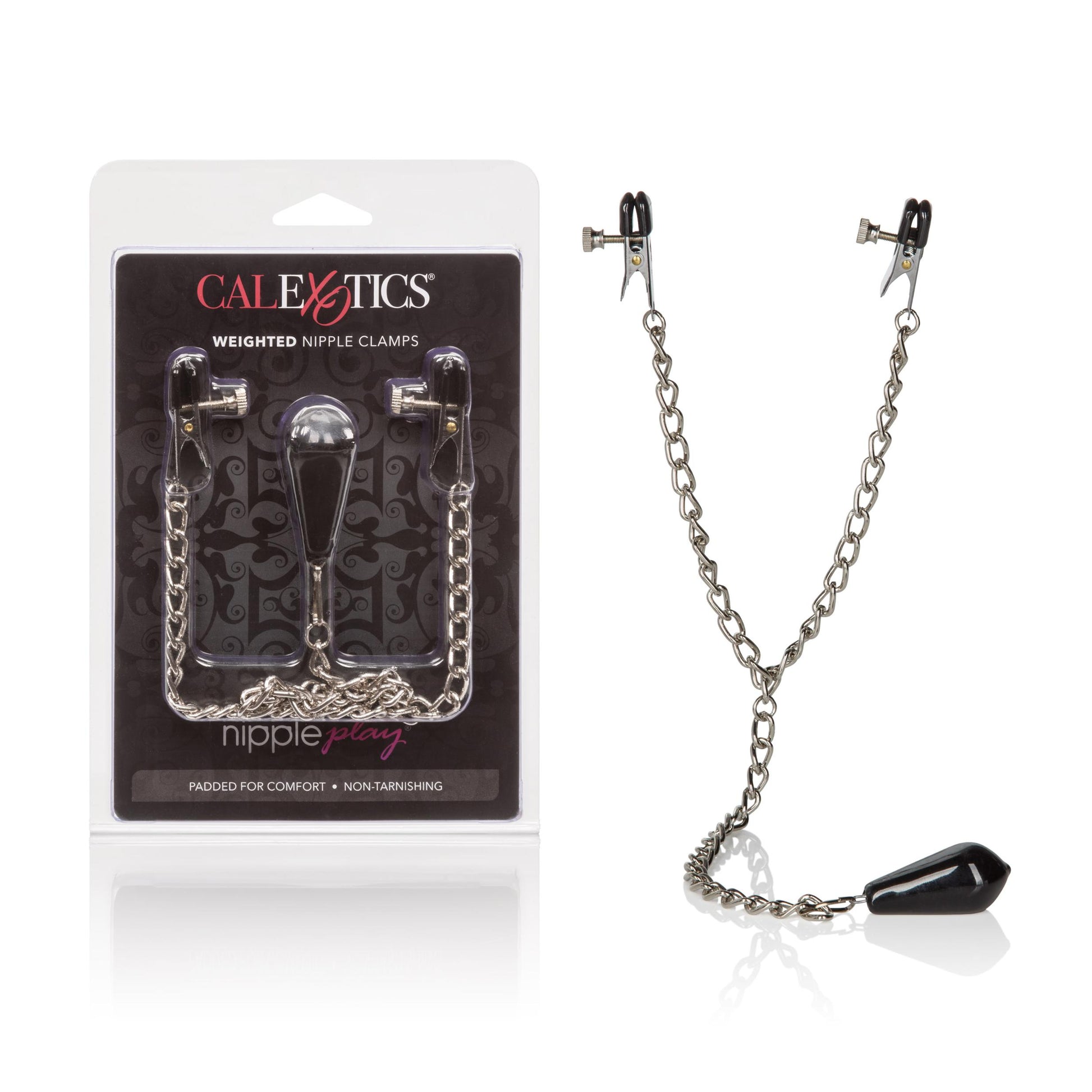 Weighted Nipple Clamps | 716770022202 | Available at EroticWarehouse.com