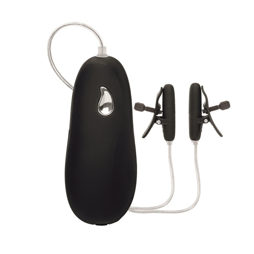 Vibrating Heated Nipple Teasers - Black | 716770083425 | Available at EroticWarehouse.com