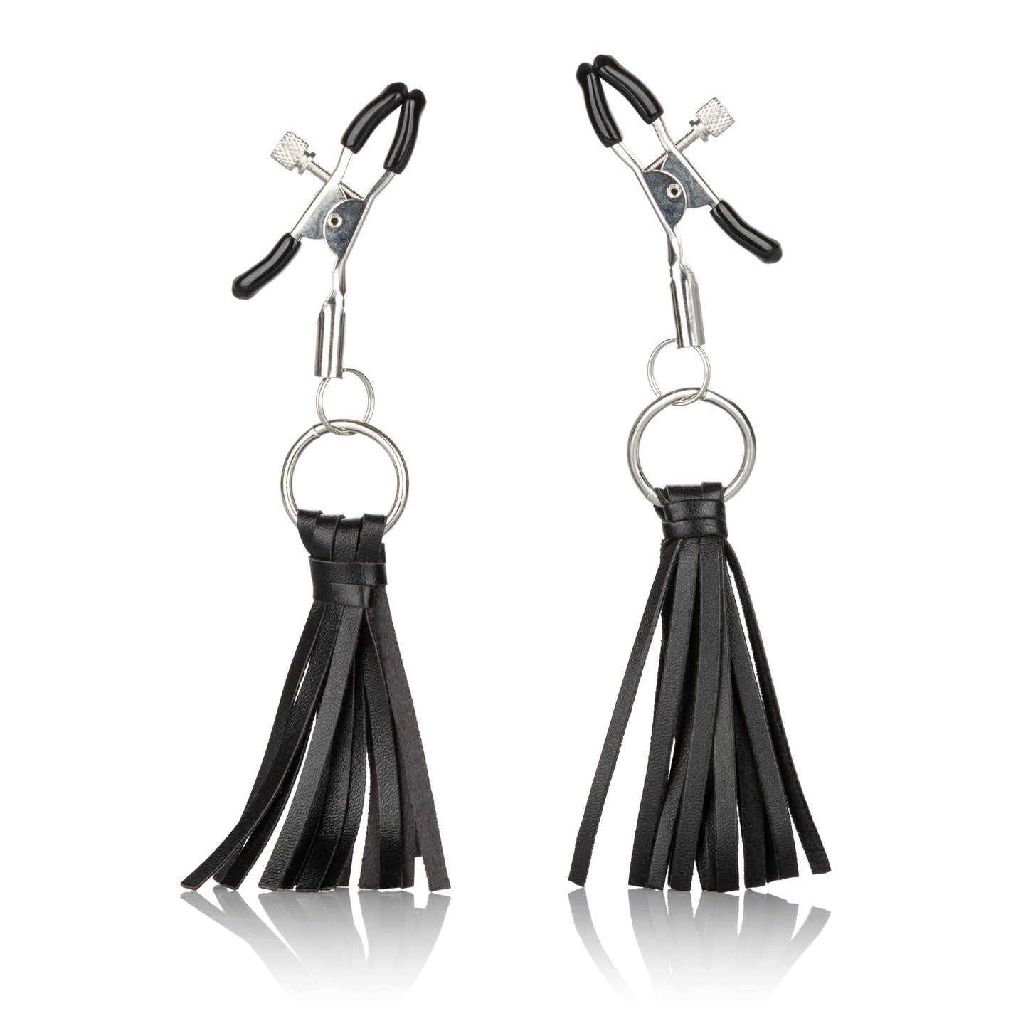 Nipple Play Playful Tassels Nipple Clamps - Black | 716770091888 | Available at EroticWarehouse.com
