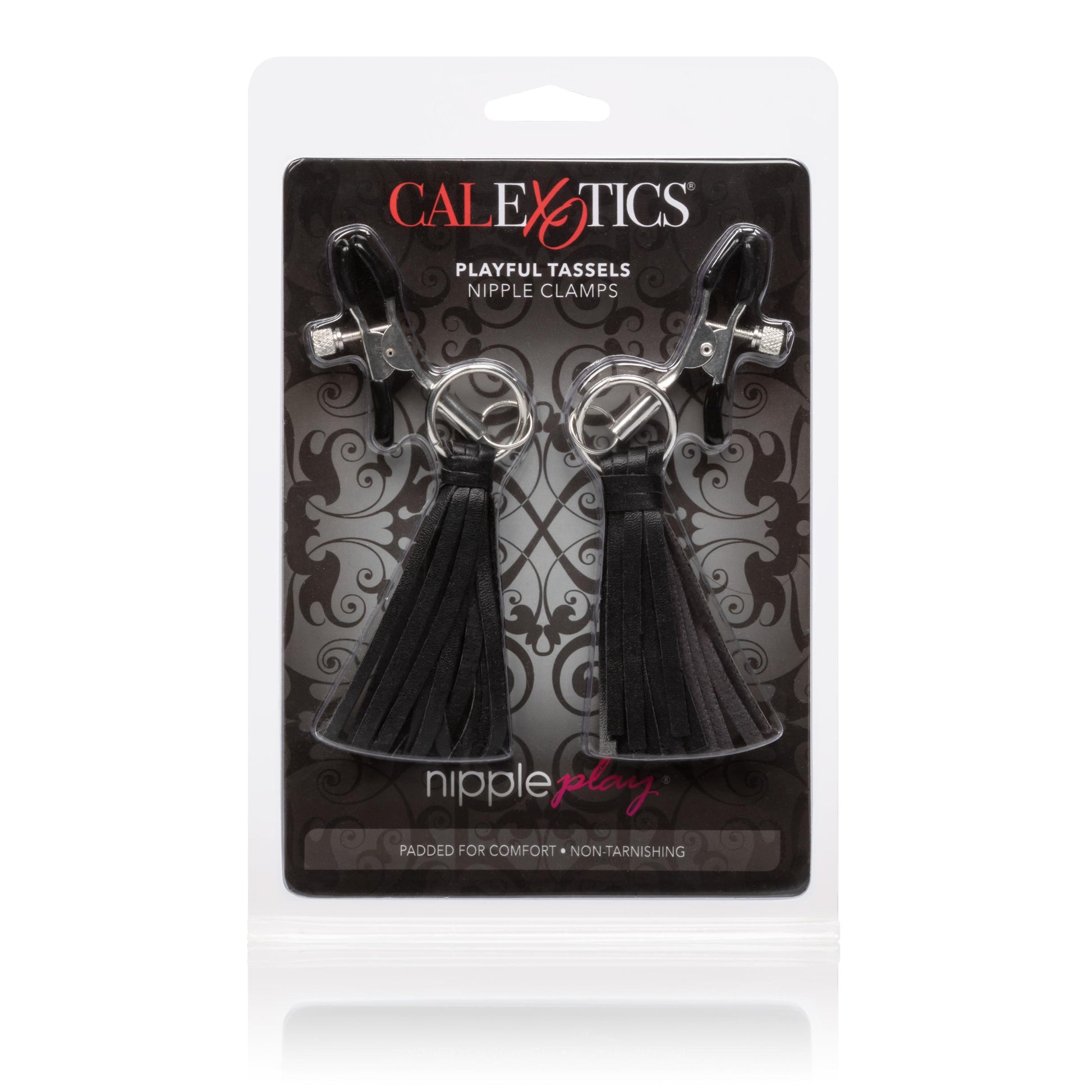 Nipple Play Playful Tassels Nipple Clamps - Black | 716770091888 | Available at EroticWarehouse.com