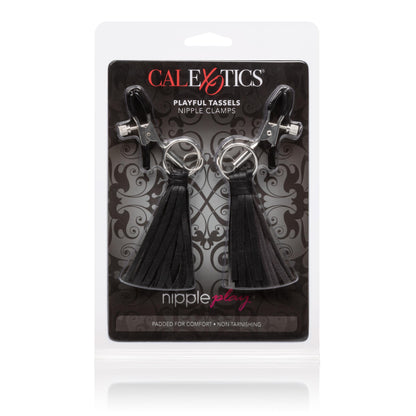 Nipple Play Playful Tassels Nipple Clamps - Black | 716770091888 | Available at EroticWarehouse.com