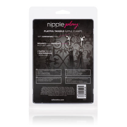 Nipple Play Playful Tassels Nipple Clamps - Black | 716770091888 | Available at EroticWarehouse.com