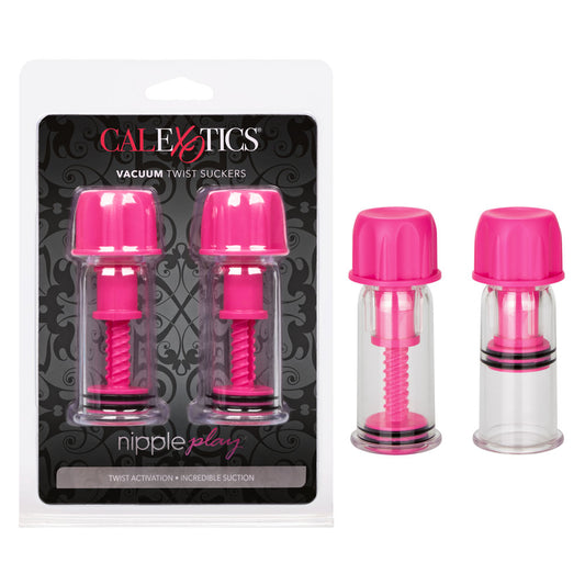 Nipple Play Vacuum Twist Suckers - Pink | 716770086778 | Available at EroticWarehouse.com
