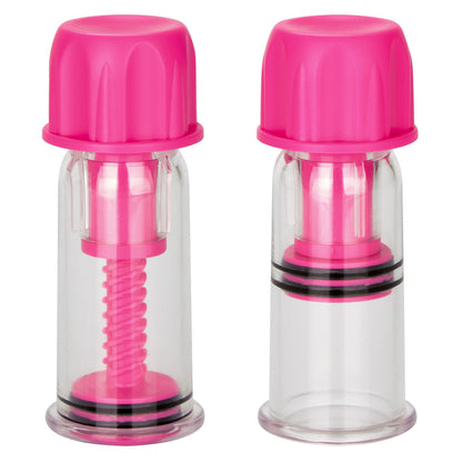 Nipple Play Vacuum Twist Suckers - Pink | 716770086778 | Available at EroticWarehouse.com