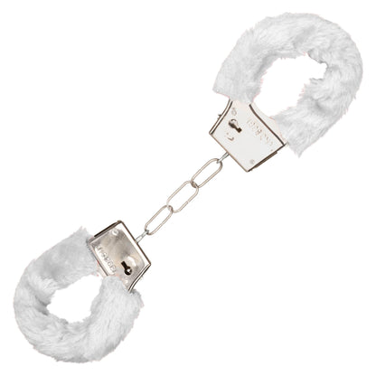 Playful Furry Cuffs - White | 716770099242 | Available at EroticWarehouse.com