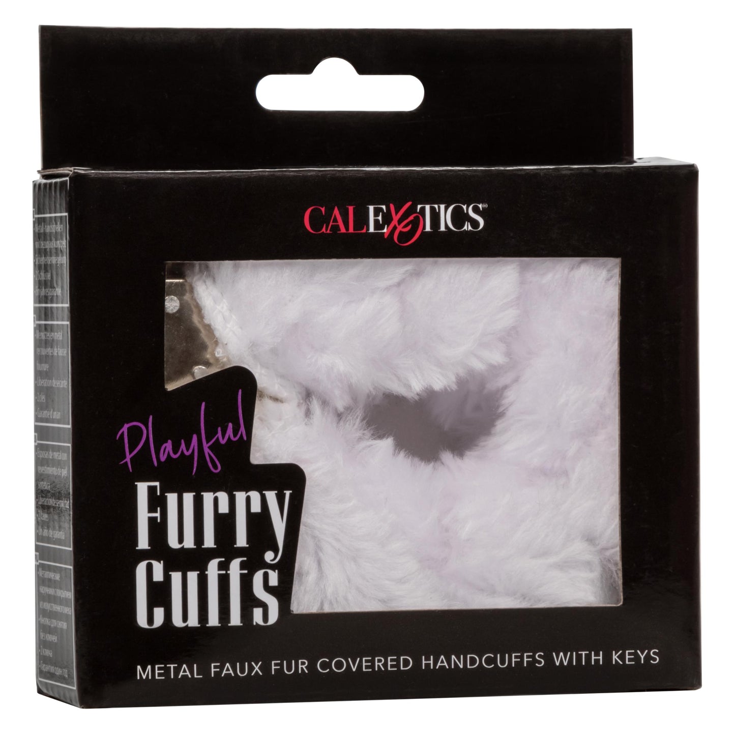 Playful Furry Cuffs - White | 716770099242 | Available at EroticWarehouse.com