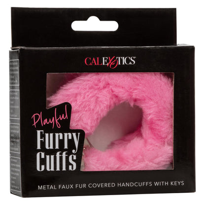 Playful Furry Cuffs - Pink | 716770099259 | Available at EroticWarehouse.com