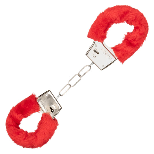 Playful Furry Cuffs - Red | 716770099266 | Available at EroticWarehouse.com