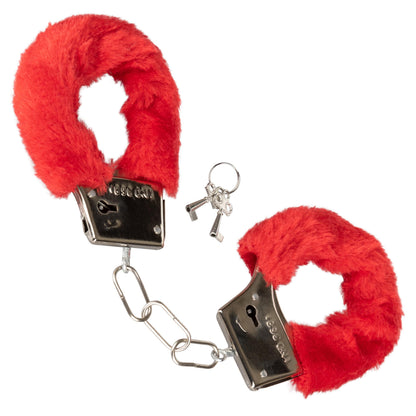 Playful Furry Cuffs - Red | 716770099266 | Available at EroticWarehouse.com