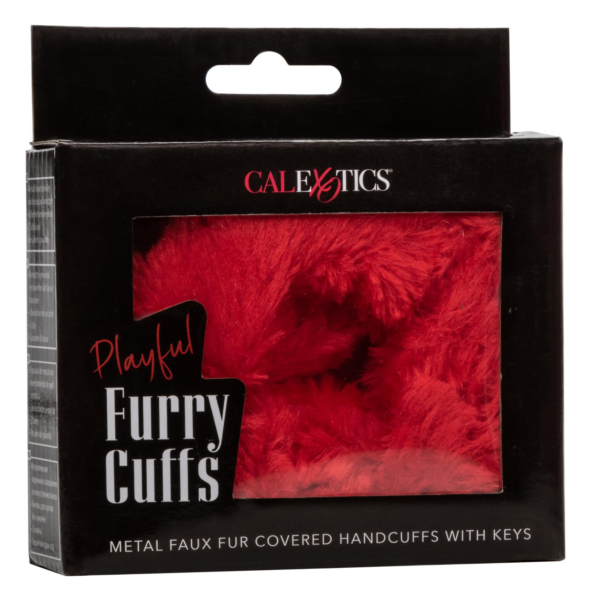 Playful Furry Cuffs - Red | 716770099266 | Available at EroticWarehouse.com